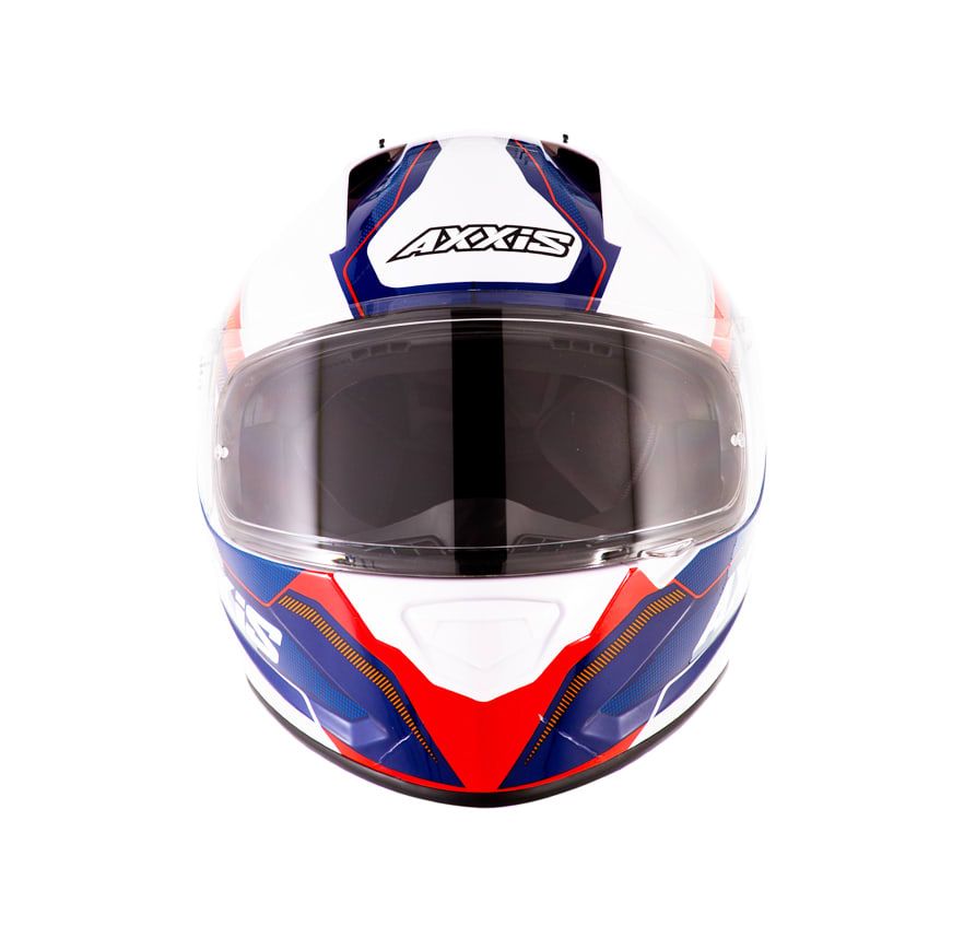 CASCO AXXIS STINGER POLE BLANCO AZUL ROJO