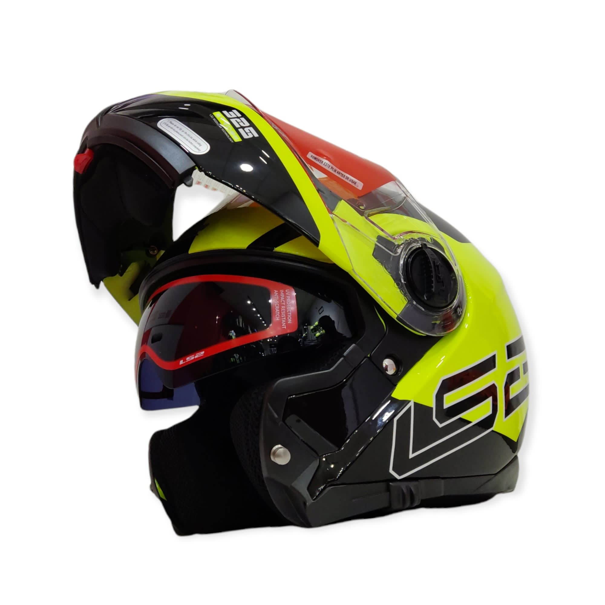 CASCO LS2 FF 325 STROBE CIVIK NEGRO AMARILLO