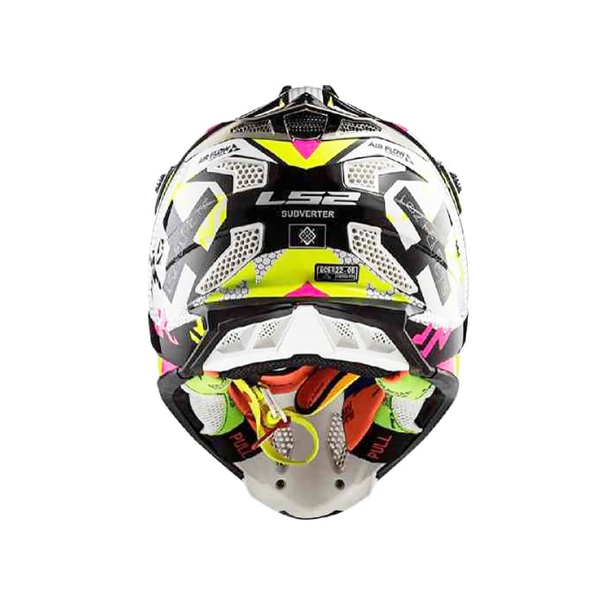 CASCO LS2 MX 470 SUBVERTER TRIPLEX NEG/ROSA/AMARILLO