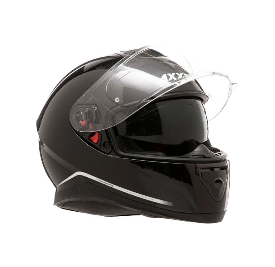CASCO AXXIS THUNDER SOLID NEGRO BRILLANTE