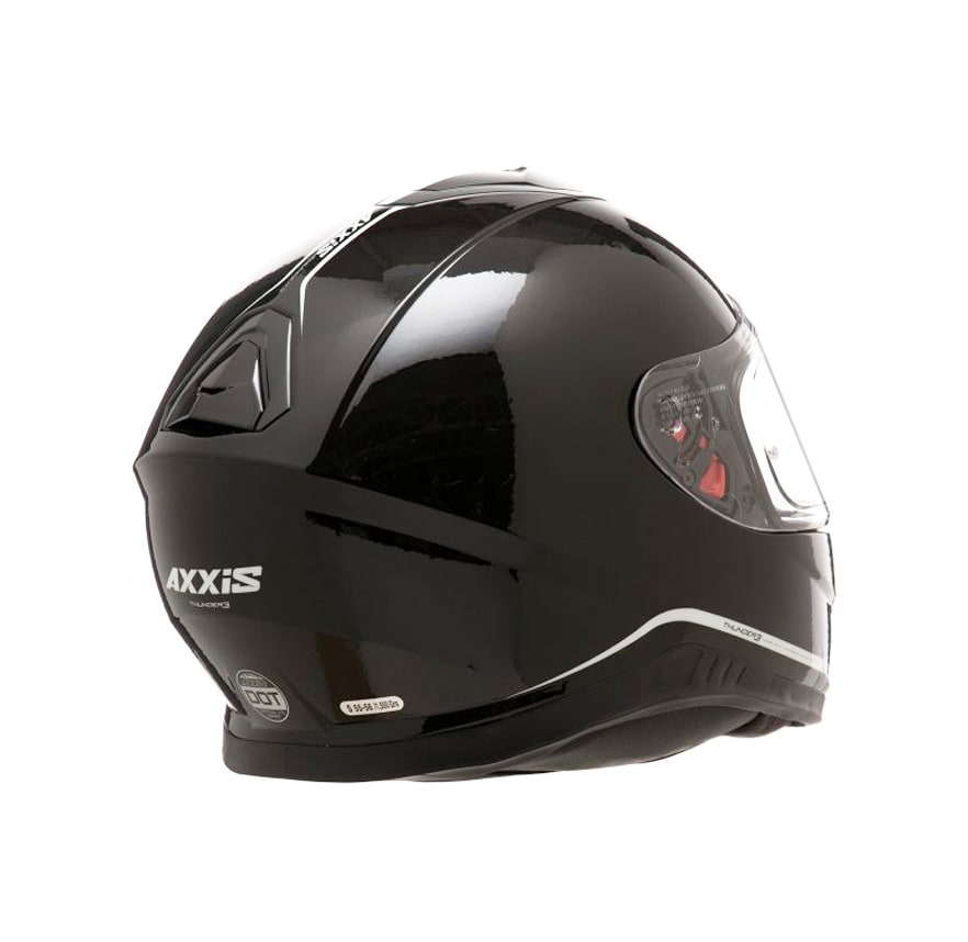 CASCO AXXIS THUNDER SOLID NEGRO BRILLANTE