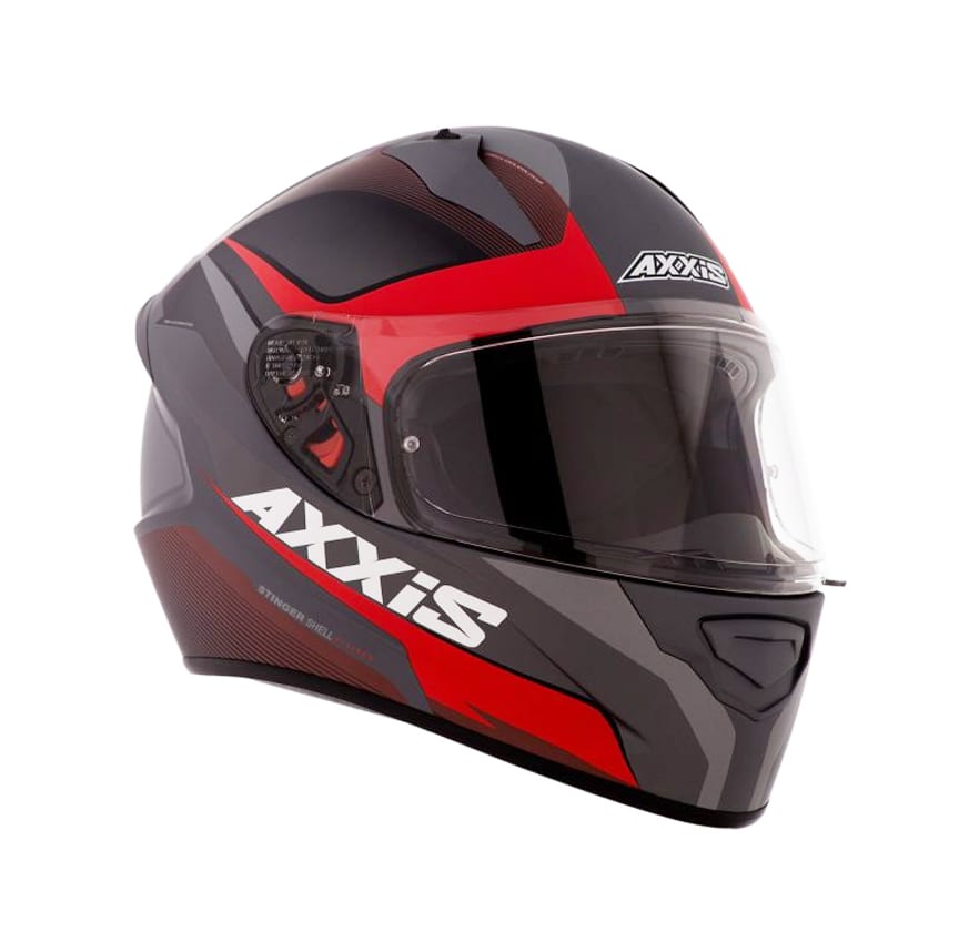 CASCO AXXIS STINGER DIVIDE NEGRO ROJO MATE