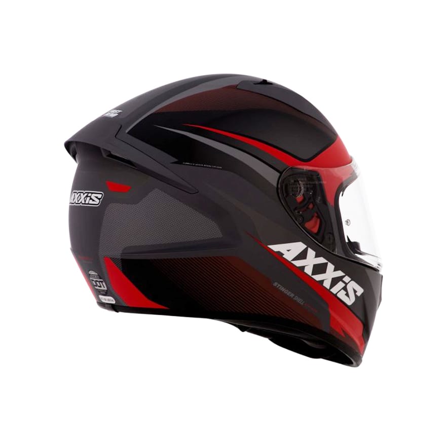 CASCO AXXIS STINGER DIVIDE NEGRO ROJO MATE