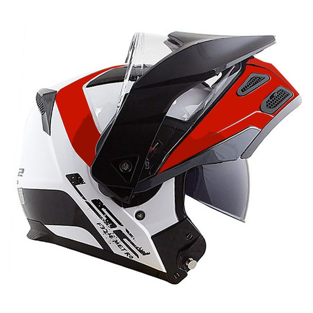 CASCO LS2 FF 324 METRO RAPID BLANCO ROJO