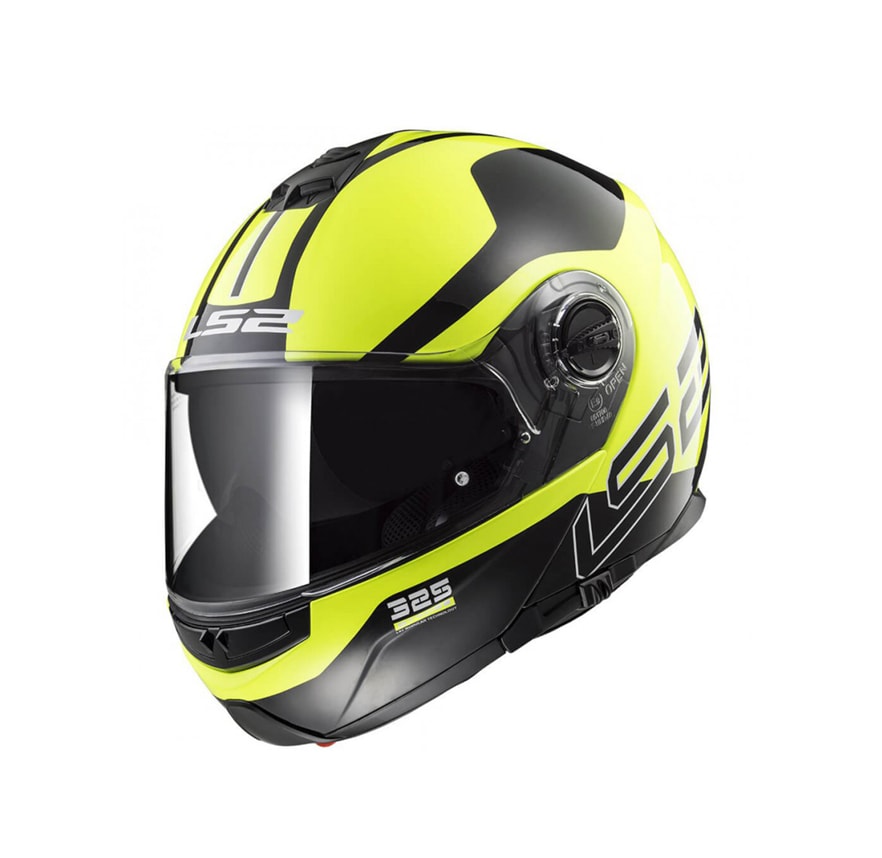 CASCO LS2 FF 325 STROBE ZONE NEGRO AMARILLO