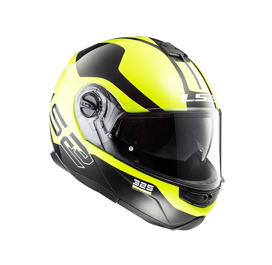 CASCO LS2 FF 325 STROBE ZONE NEGRO AMARILLO