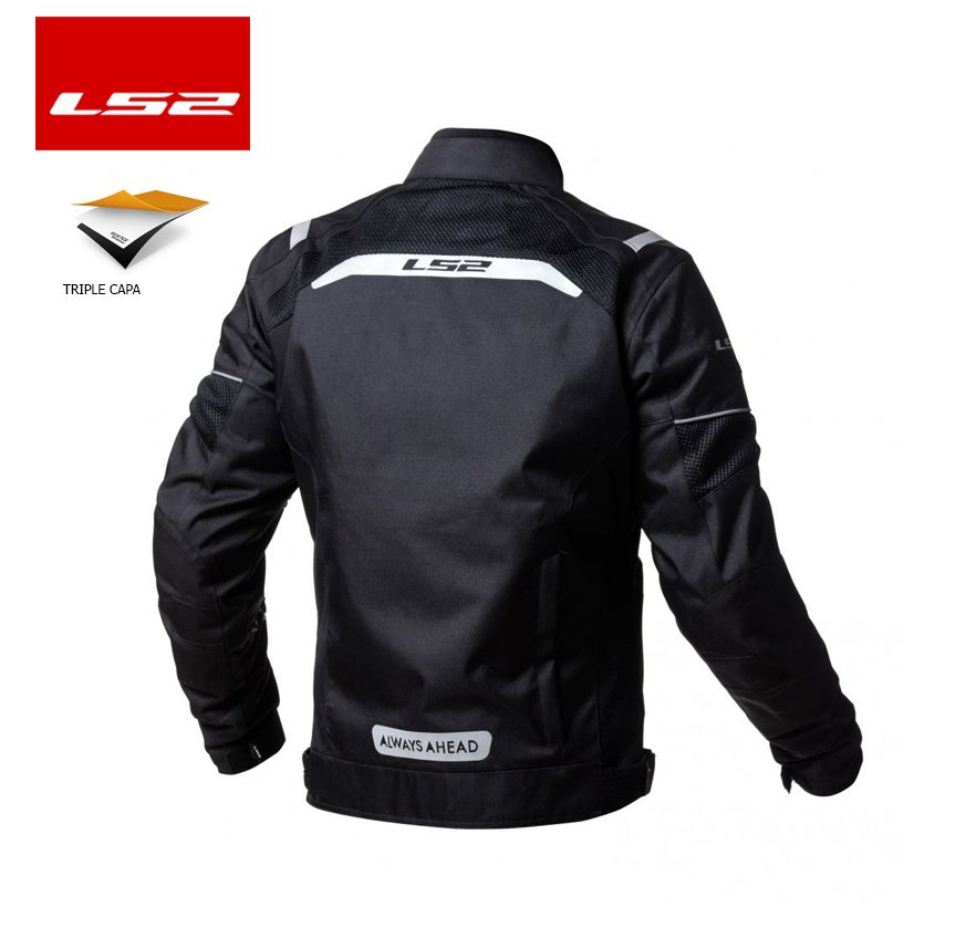 CHAQUETA LS2 TEIDE NEGRO (3 CAPAS)
