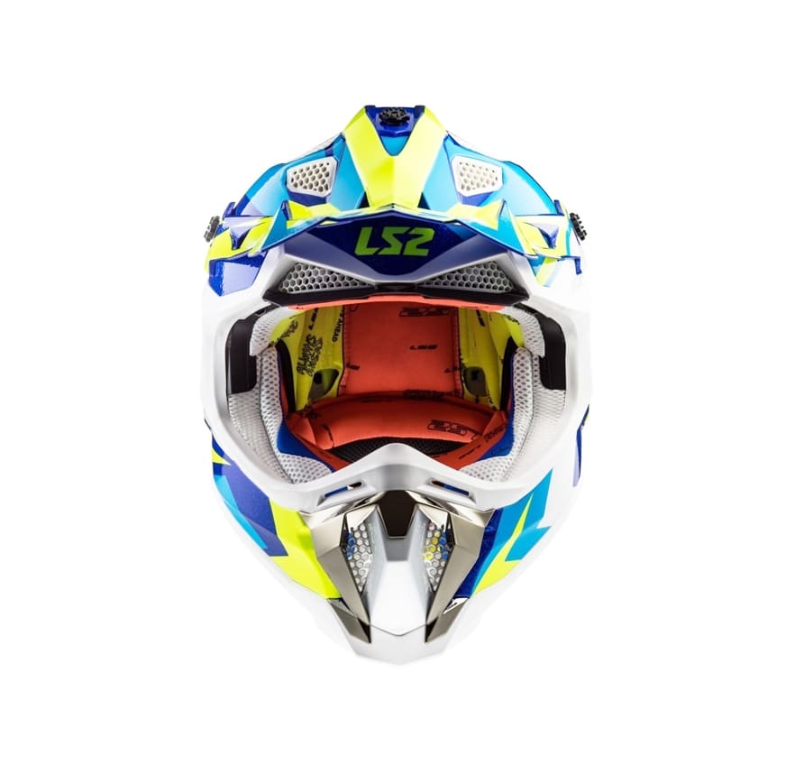 CASCO LS2 MX 470 SUBVERTER NIMBLE BLANC/AZUL/AMARILLO
