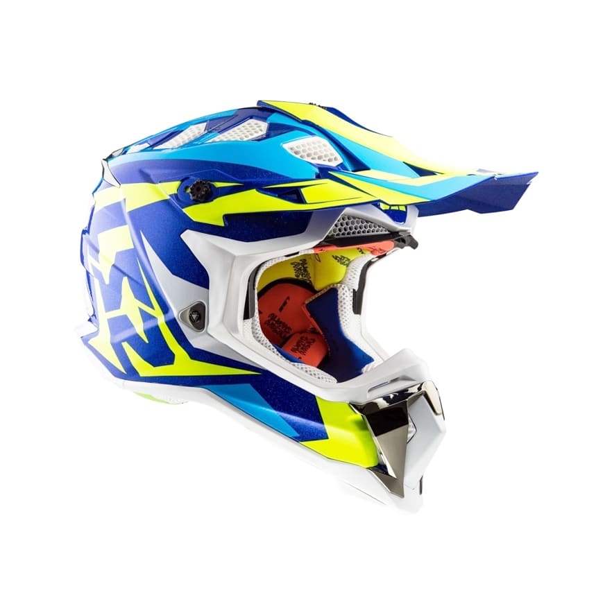 CASCO LS2 MX 470 SUBVERTER NIMBLE BLANC/AZUL/AMARILLO