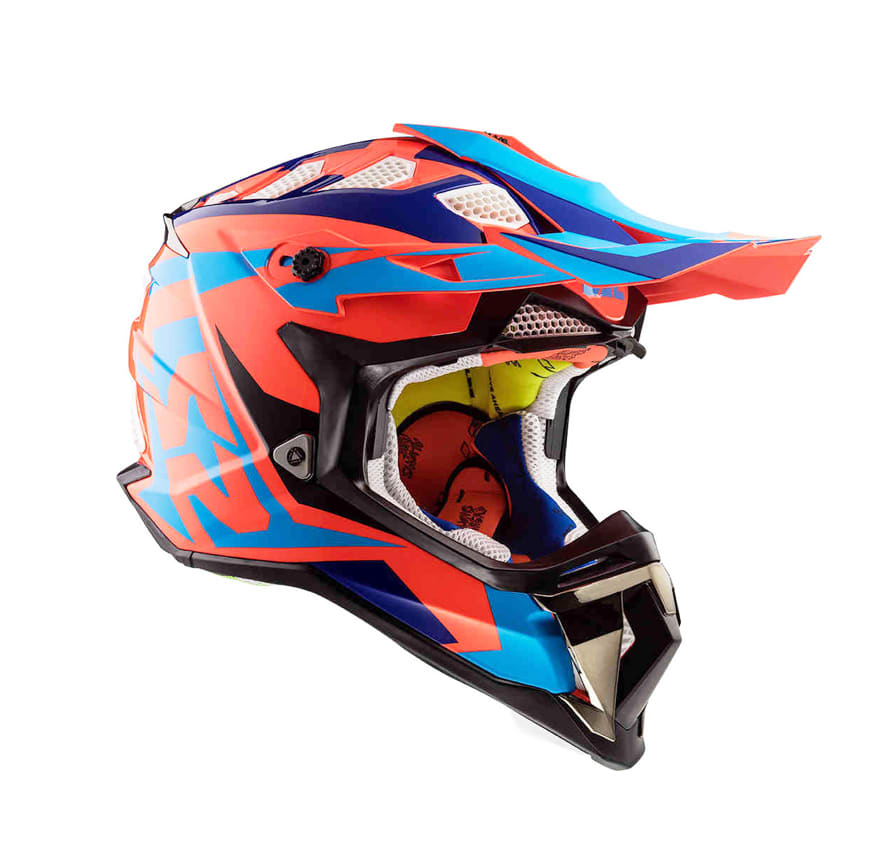 CASCO LS2 MX 470 SUBVERTER NIMBLE NEG/AZUL/NARANJO