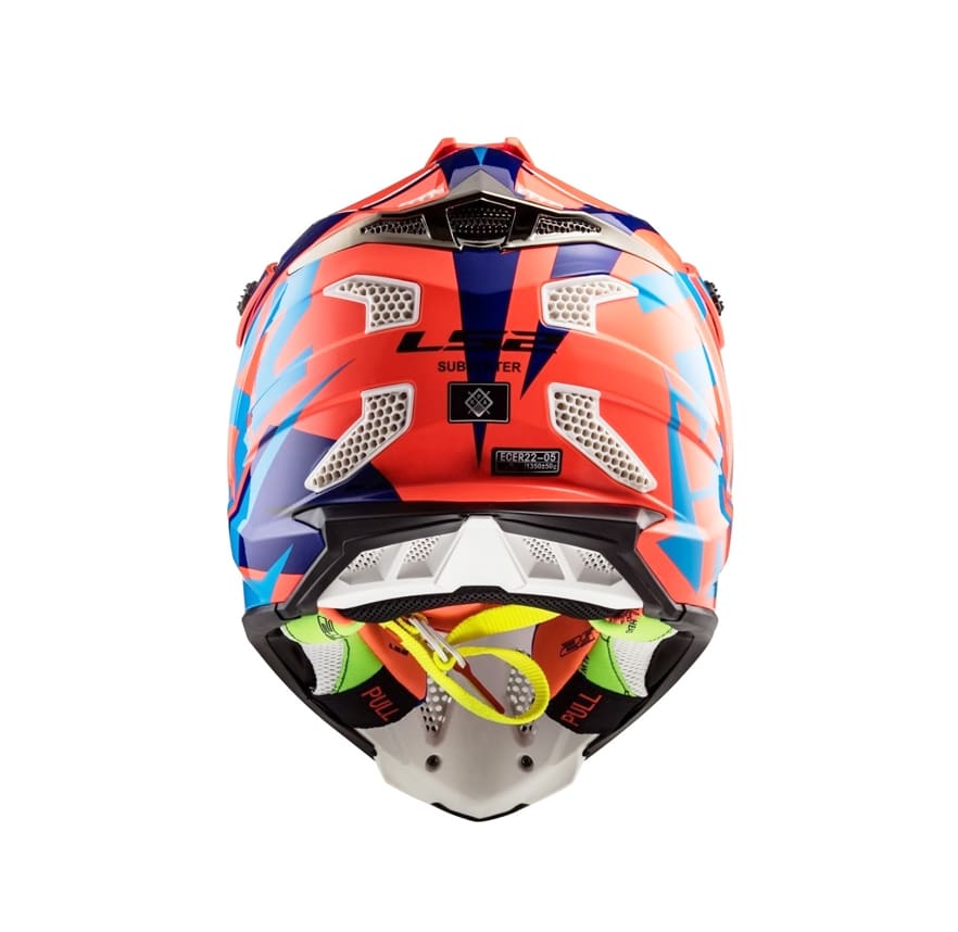 CASCO LS2 MX 470 SUBVERTER NIMBLE NEG/AZUL/NARANJO