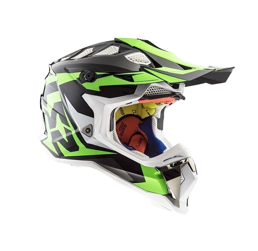 CASCO LS2 MX 470 SUBVERTER NIMBLE NEG/BCO/VERDE
