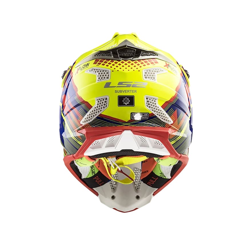 CASCO LS2 MX 470 SUBVERTER BOMBER AMLLO/AZU/ROJO