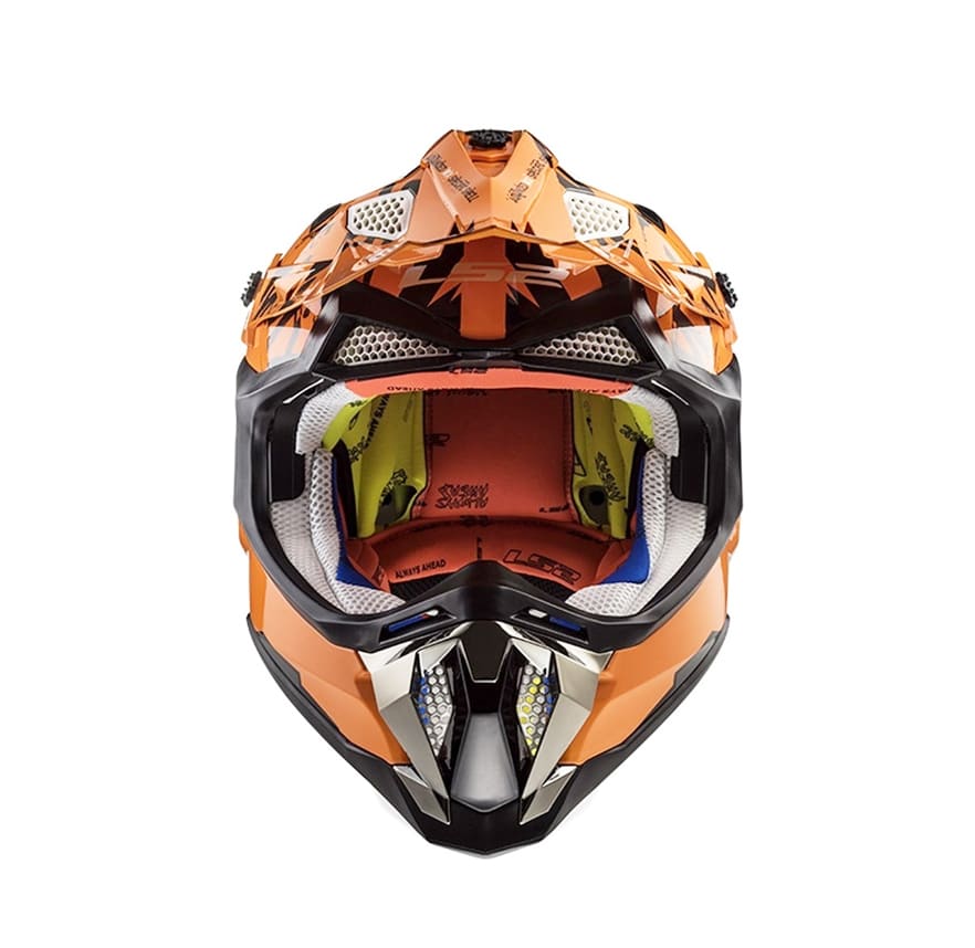 CASCO LS2 MX 470 SUBVERTER EMPEROR NEG/NARANJO