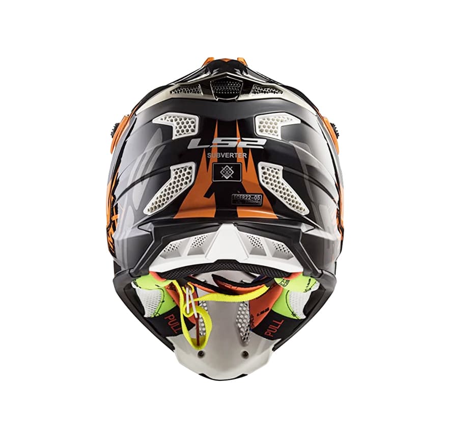 CASCO LS2 MX 470 SUBVERTER EMPEROR NEG/NARANJO