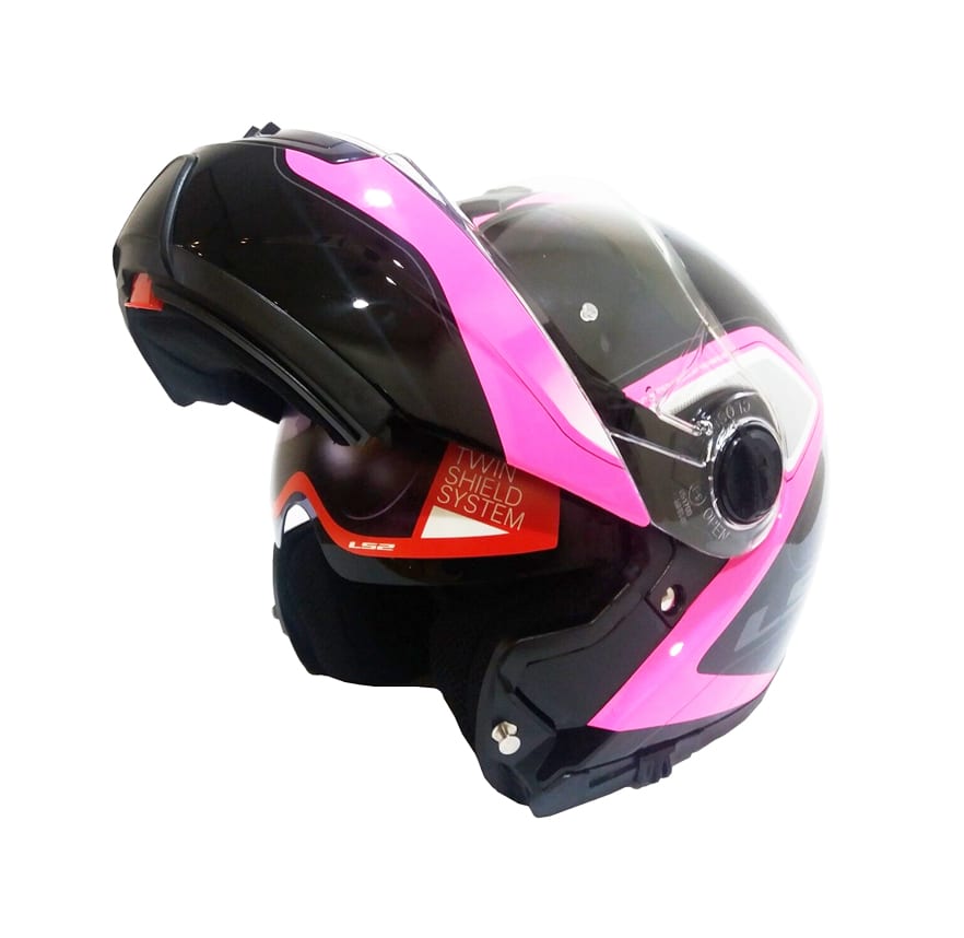 CASCO LS2 FF 325 STROBE CIVIK NEGRO ROSA