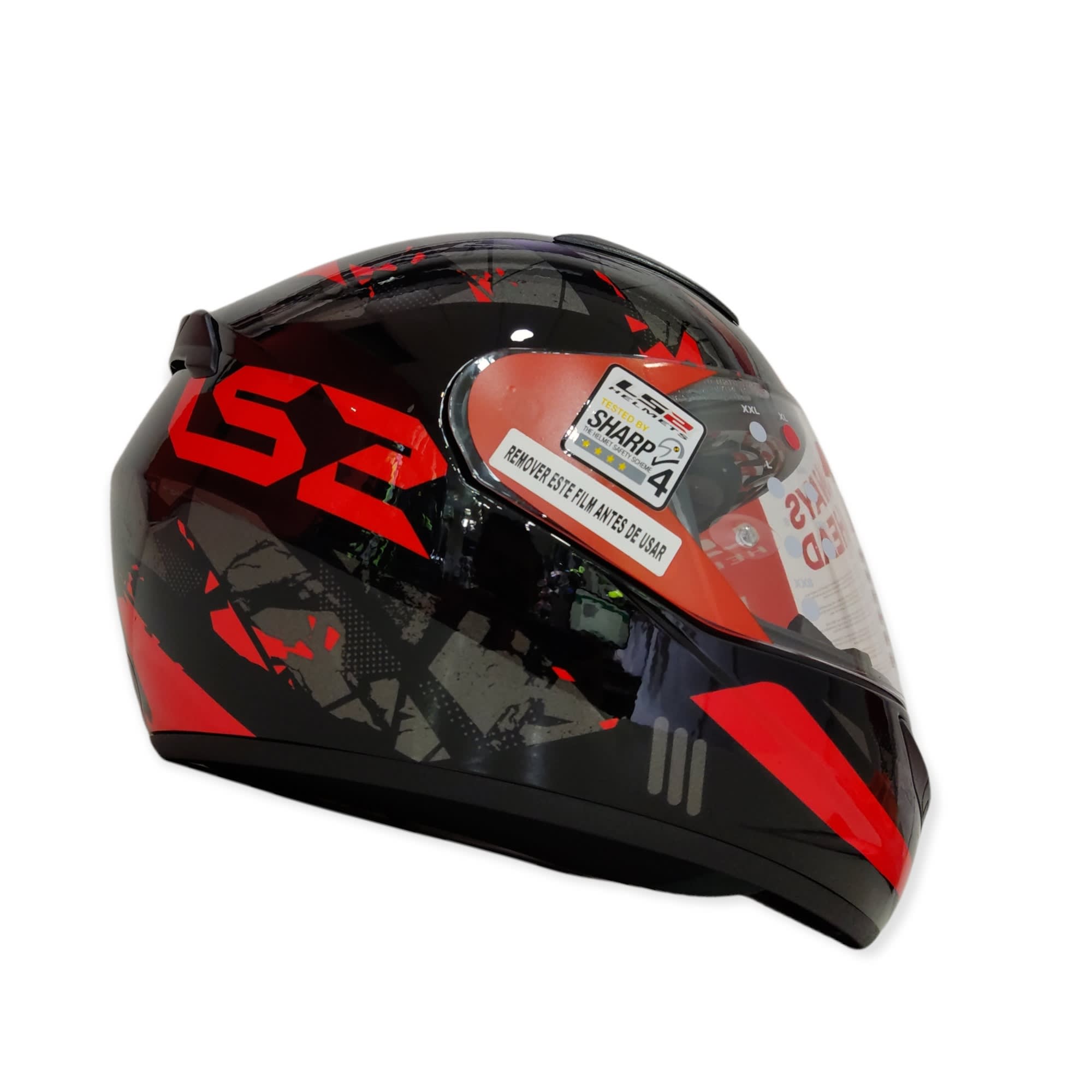 CASCO LS2 FF 352 PALIMNESIS NEGRO ROJO