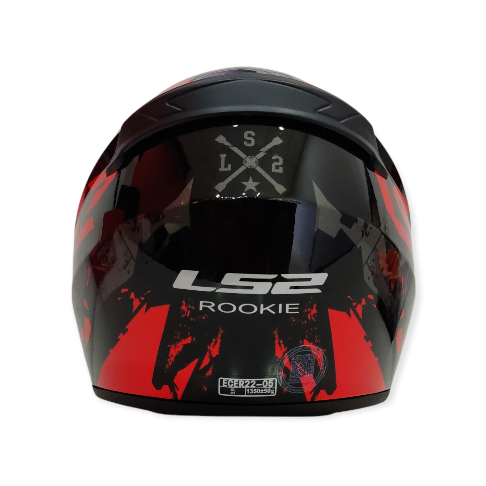 CASCO LS2 FF 352 PALIMNESIS NEGRO ROJO