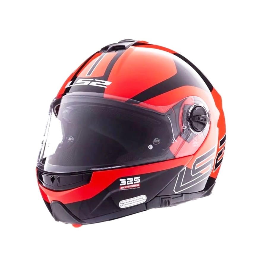 CASCO LS2 FF 325 STROBE ZONE NEGRO ROJO