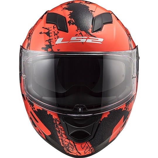 CASCO LS2 FF 320 STREAM EVO LAVA NEG NARANJ FLUO
