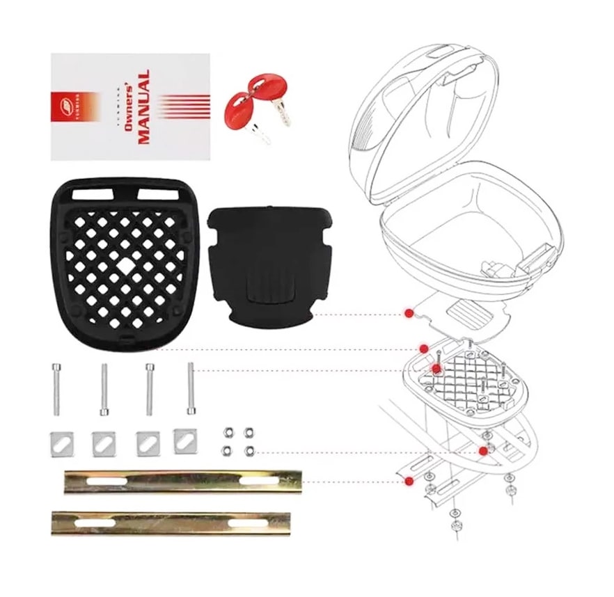 MALETA TOP CASE REX E-33 DE 30 LITROS