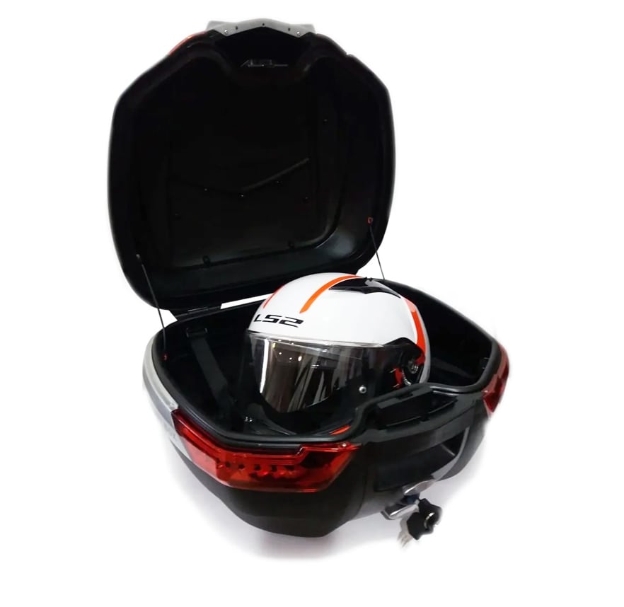 MALETA TOP CASE REX E-62 DE 38 LITROS NEG/GRIS