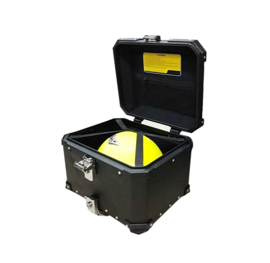 MALETA TOP CASE ALUMINIO E-70 NEGRA