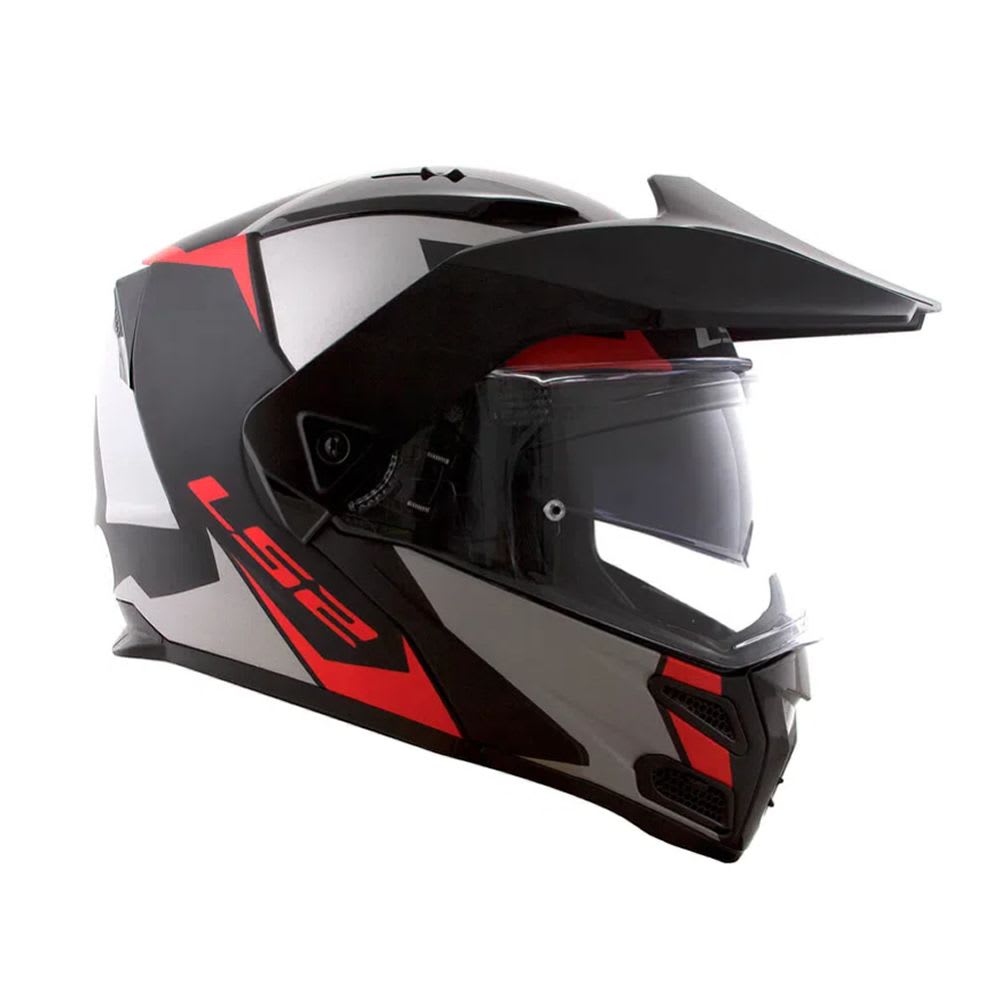 CASCO LS2 FF 324 METRO EVO SUB NEGRO GRIS ROJO