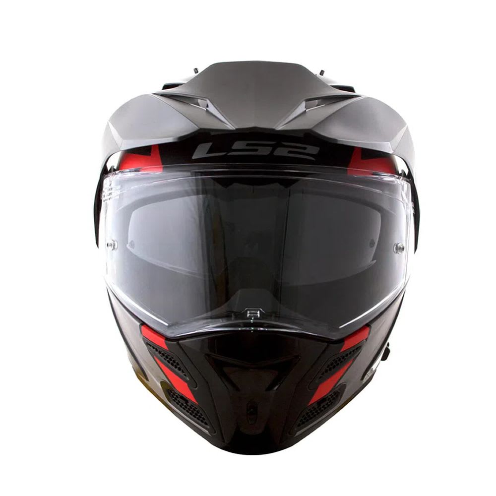 CASCO LS2 FF 324 METRO EVO SUB NEGRO GRIS ROJO