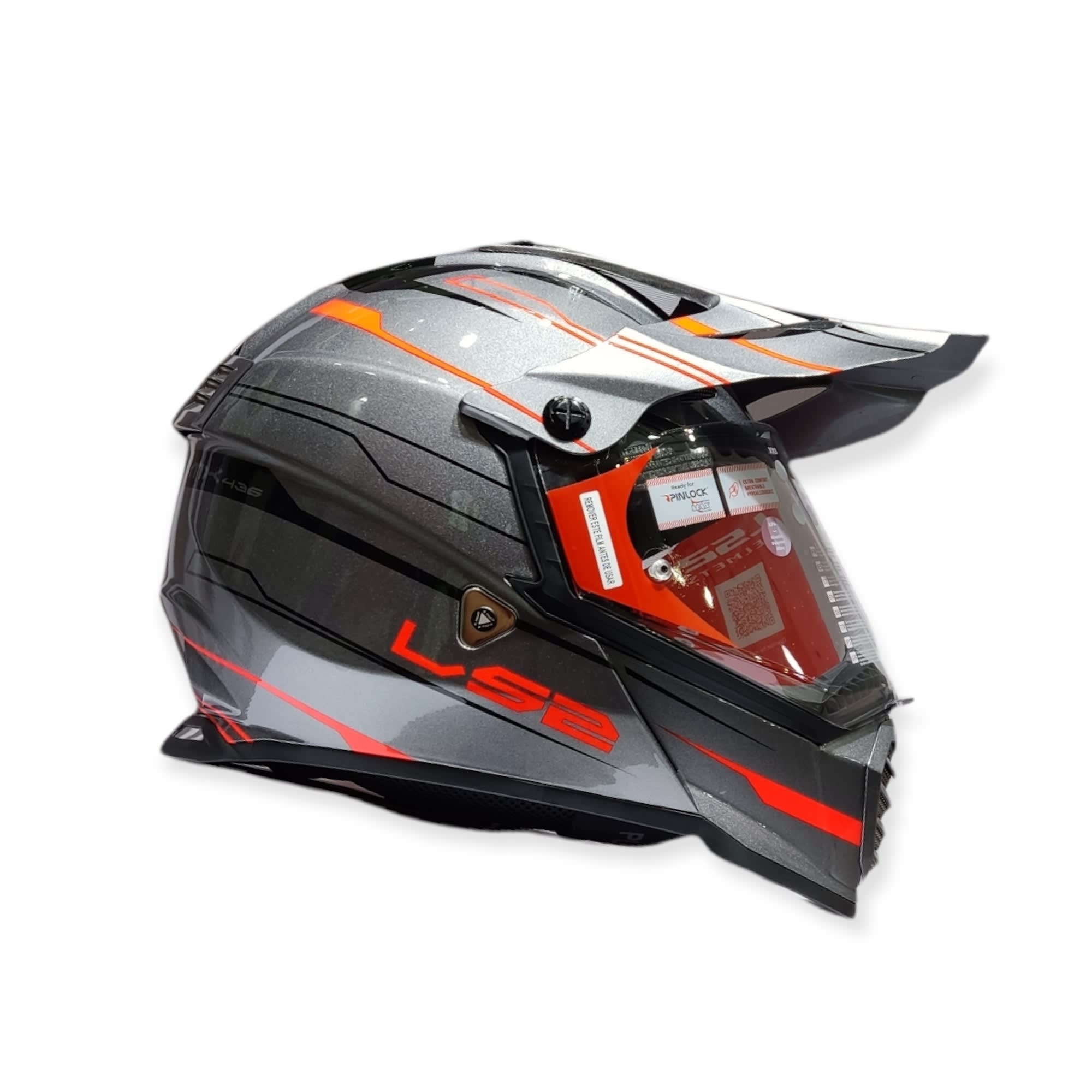 CASCO LS2 MX 436 PIONEER EVO KNIGHT NARANJA TITANIUM