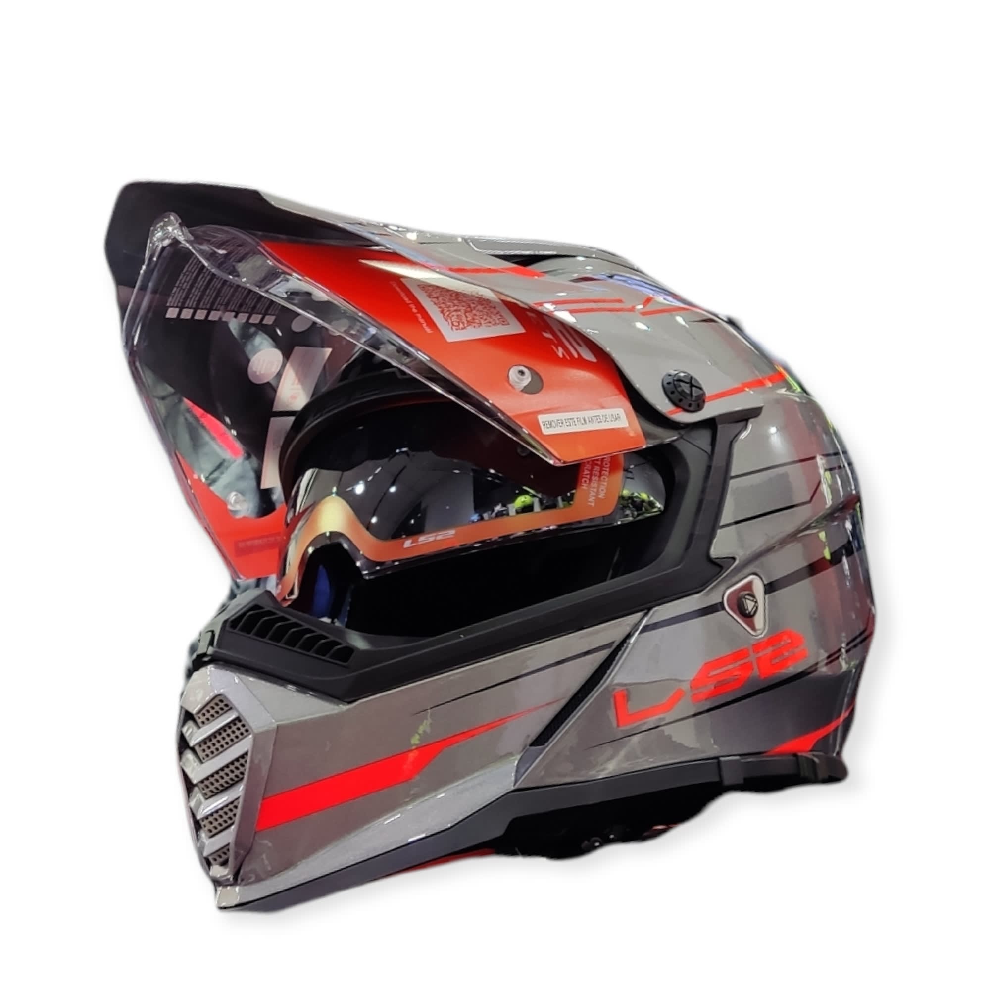 CASCO LS2 MX 436 PIONEER EVO KNIGHT NARANJA TITANIUM