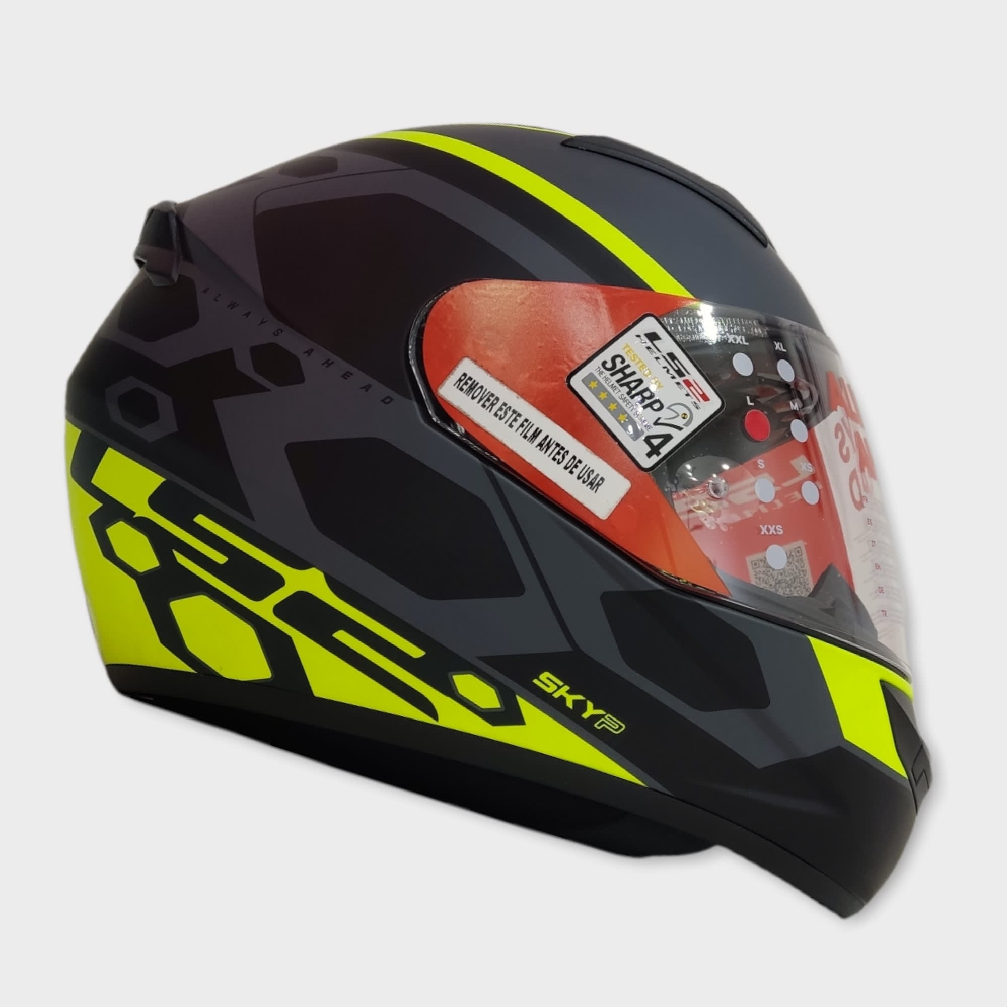 CASCO LS2 FF 352 MEIN NEG AMARILLO NEON MAT