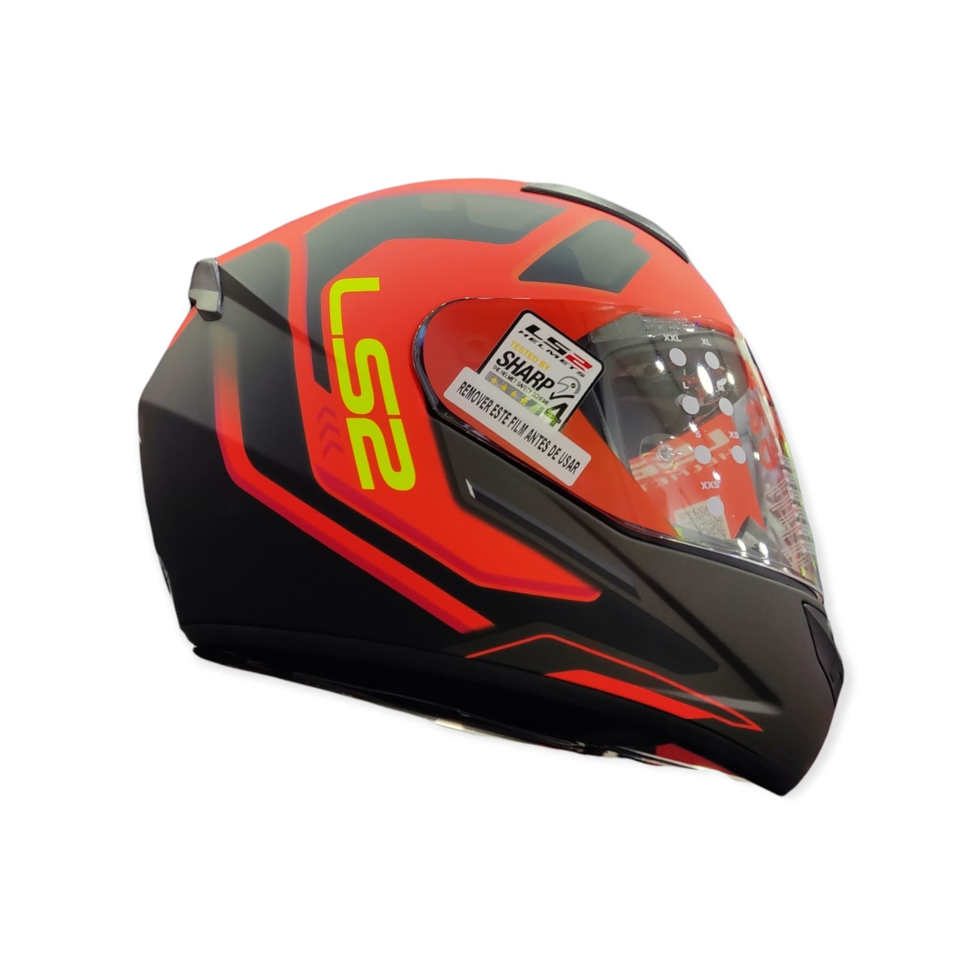LS2 FF 352 IRONFACE MATT BLACK NEON ORANGE