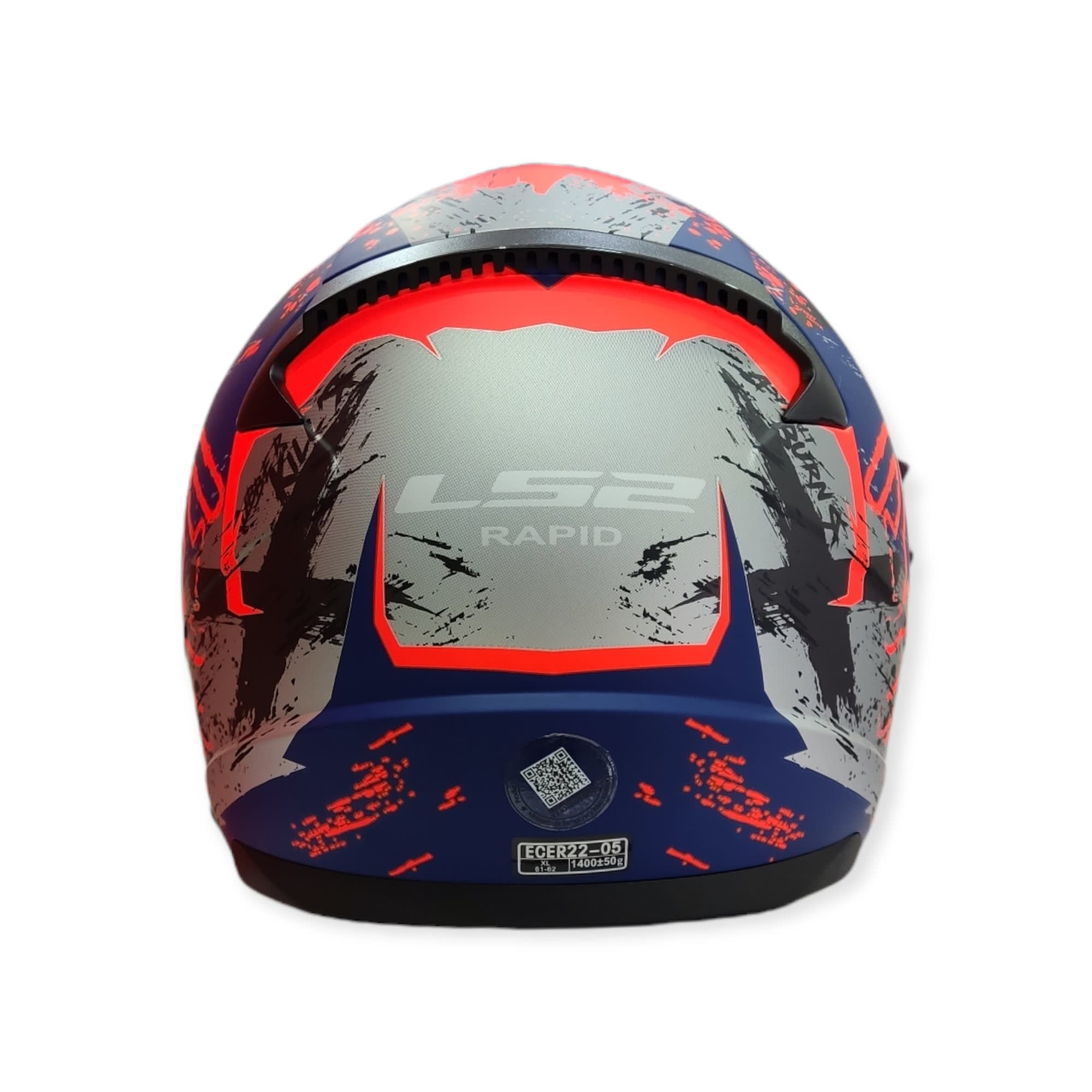 CASCO LS2 FF 353 RAPID NAUGHTY AZUL NARANJO MAT
