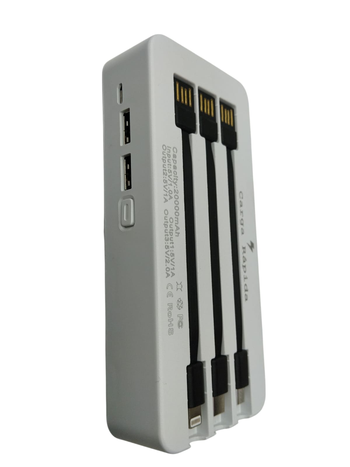 ZLC-14809 PAWER BANK 20000mAH C/CABLES DE CARGA