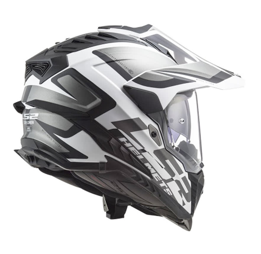 CASCO LS2 MX701 EXPLORER ALTER NEGRO BLANCO MATTE