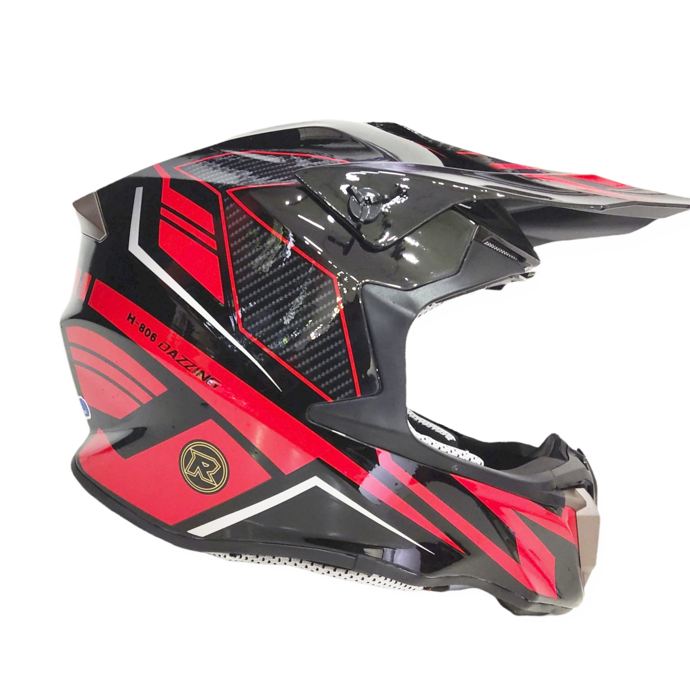 CASCO CROSS AREX MR-806 NEGRO ROJO