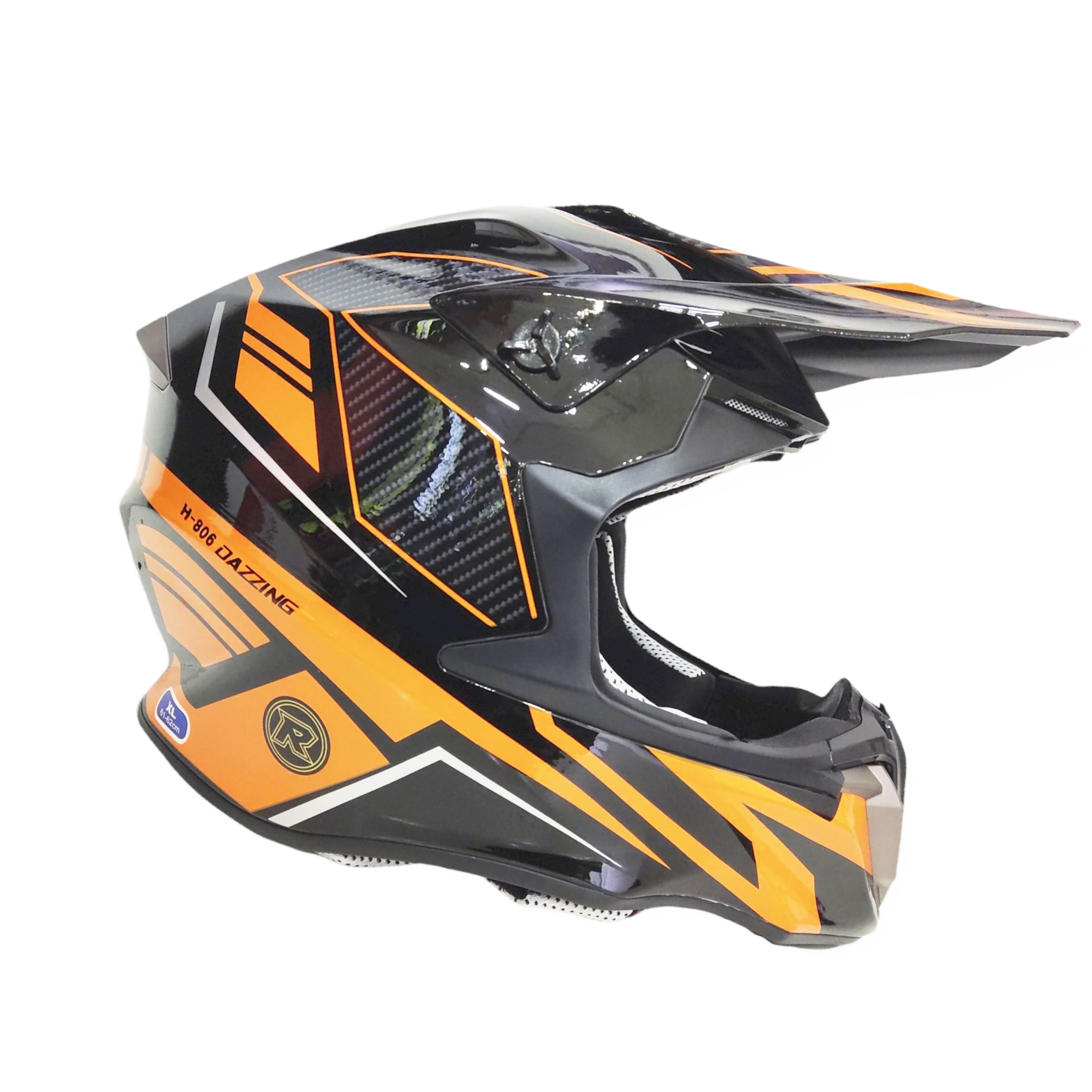 CASCO CROSS AREX MR-806 NEGRO NARANJO