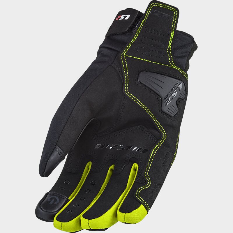 GUANTE LS2 JET II NEGRO AMARILLO MUJER