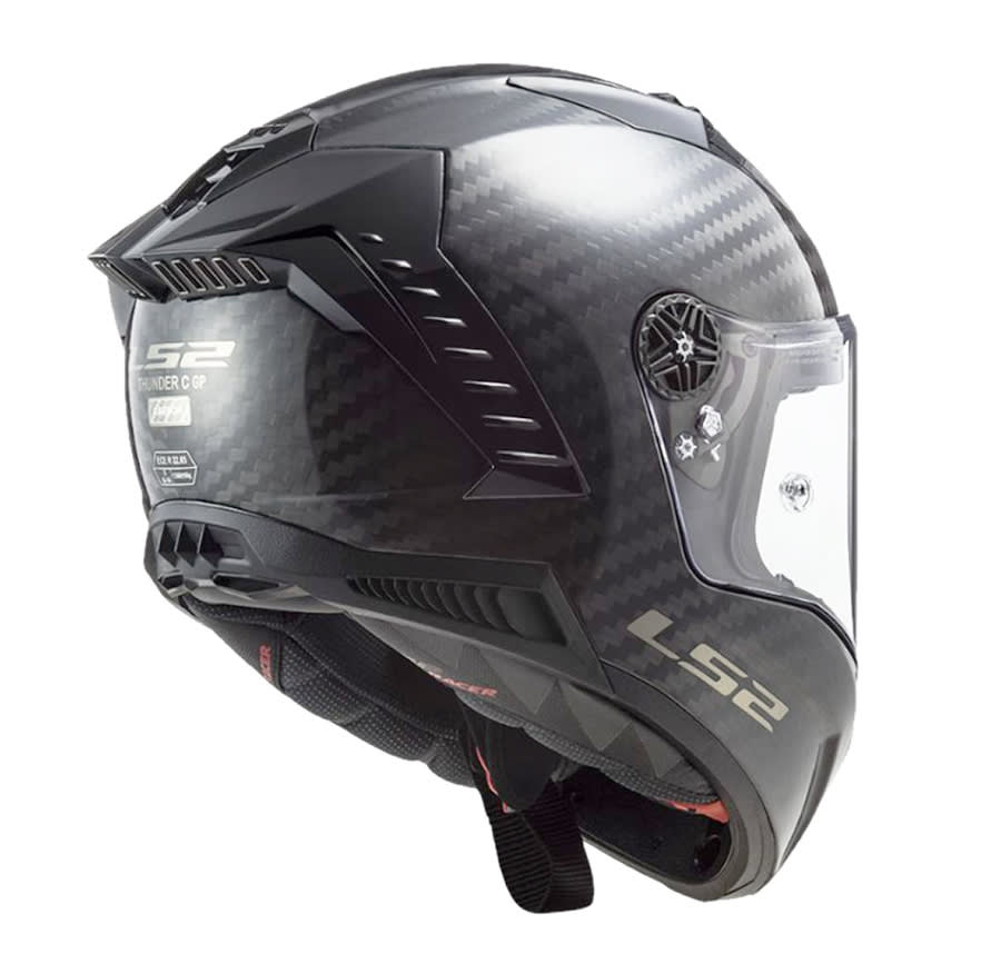 CASCO LS2 FF 805 THUNDER RACING1 SOLID CARBON MATTE