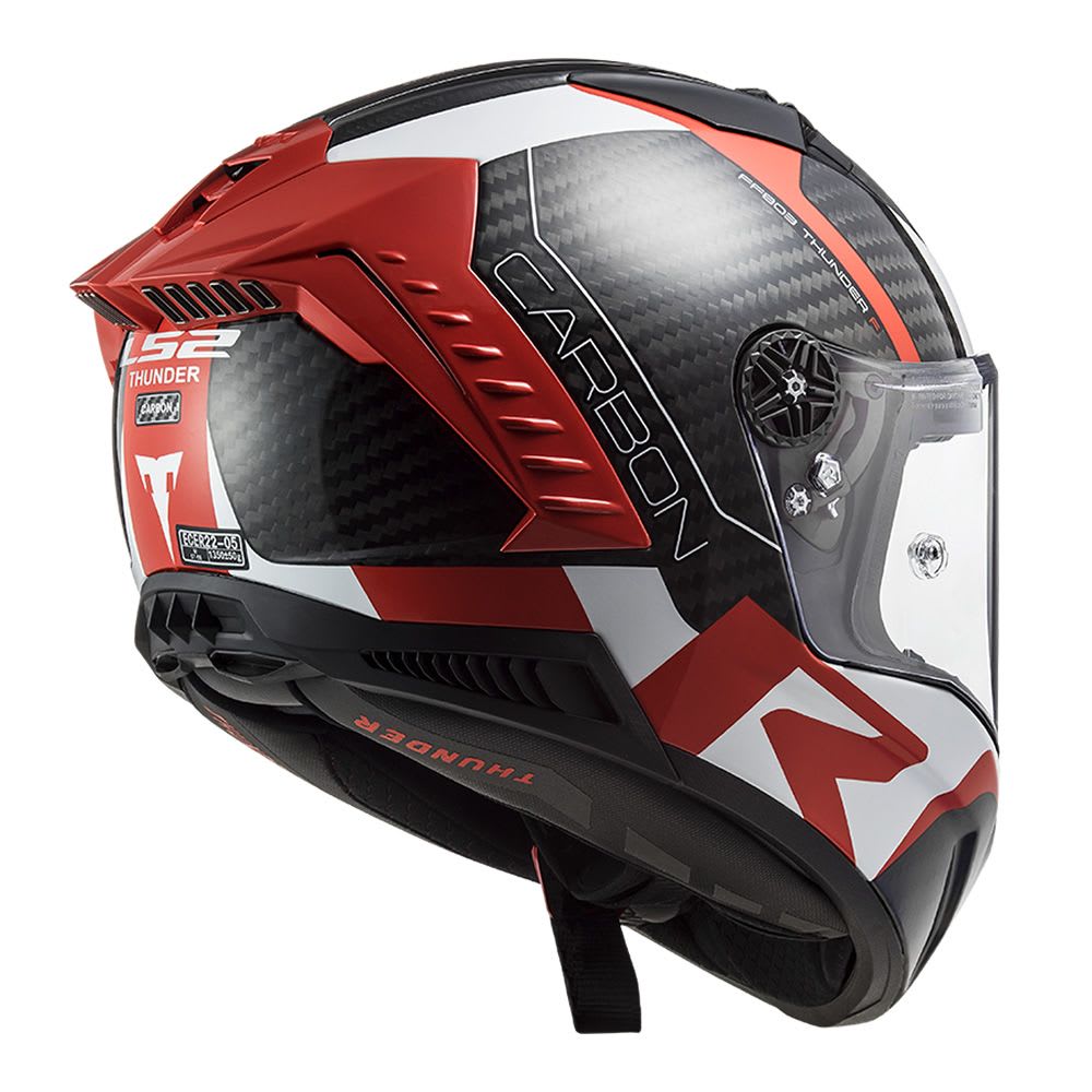 CASCO LS2 FF 805 THUNDER RACING1 ROJO BLANCO