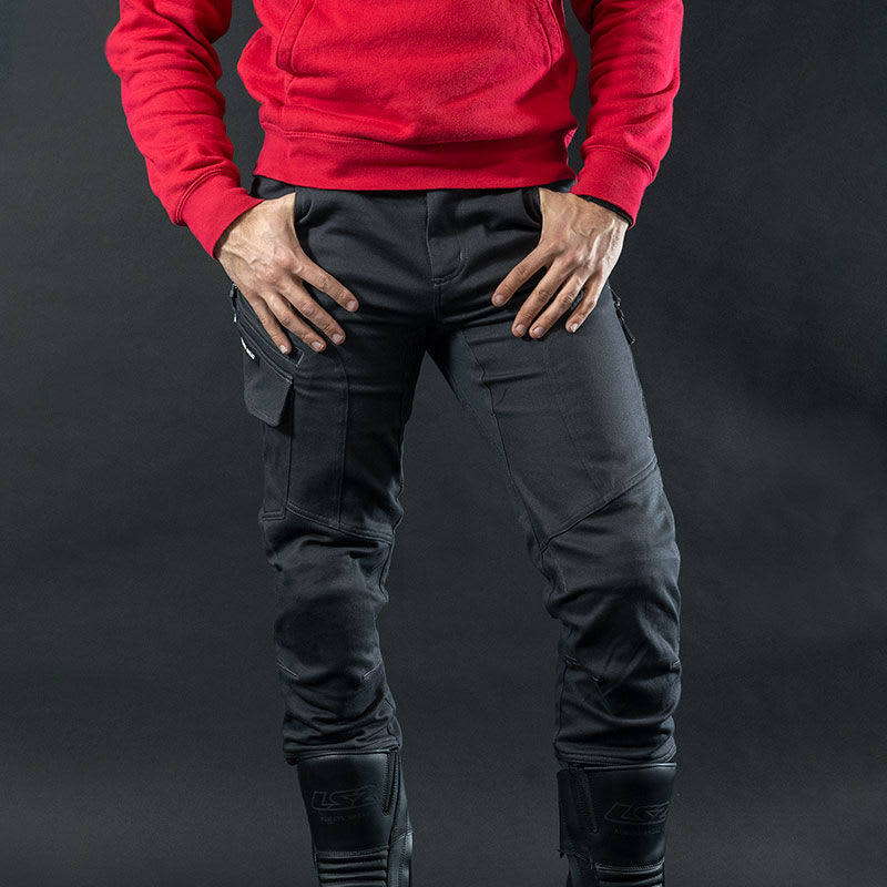 PANTALON LS2 STRAIGHT GRIS OSCURO