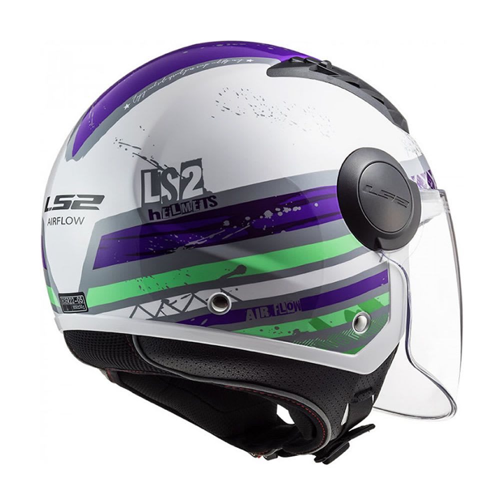 CASCO LS2 OF562 AIRFLOW RONNIE TITANIO MORADO
