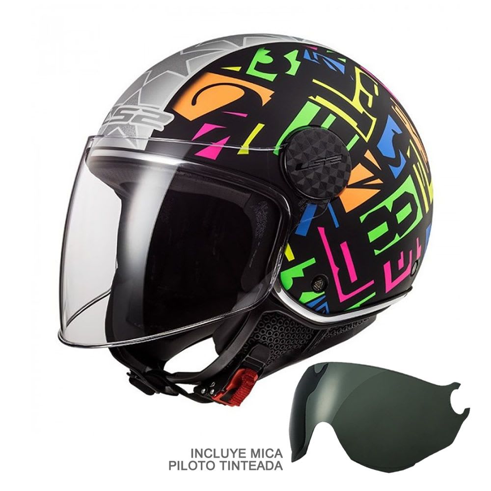 CASCO LS2 OF558 SPHERE LUX CRISP NEGRO AMARILLO