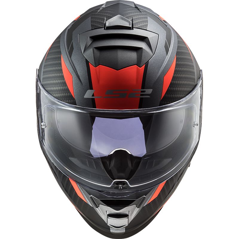CASCO LS2 FF 800 STORM RACER TITANIO NARANJO MATE