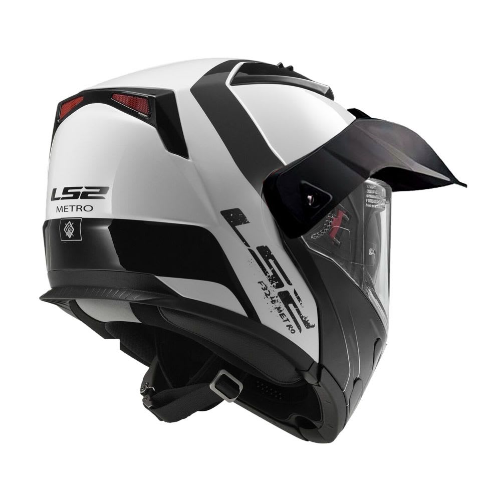 CASCO LS2 FF 324 METRO RAPID NEGRO BLANCO MATE