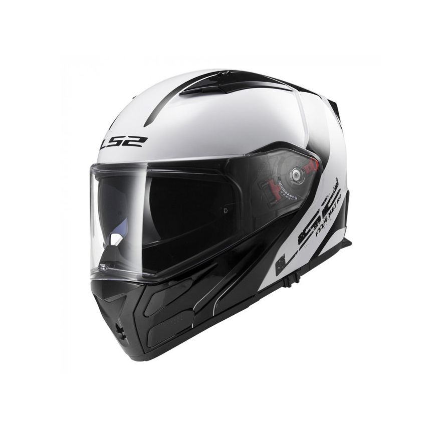 CASCO LS2 FF 324 METRO RAPID NEGRO BLANCO MATE