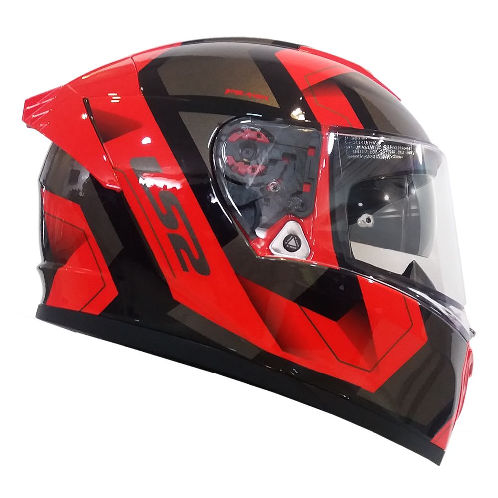 CASCO LS2 FF 390 BREAKER EVO PHYSICS NEGRO ROJO