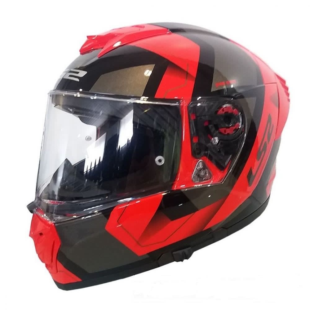 CASCO LS2 FF 390 BREAKER EVO PHYSICS NEGRO ROJO
