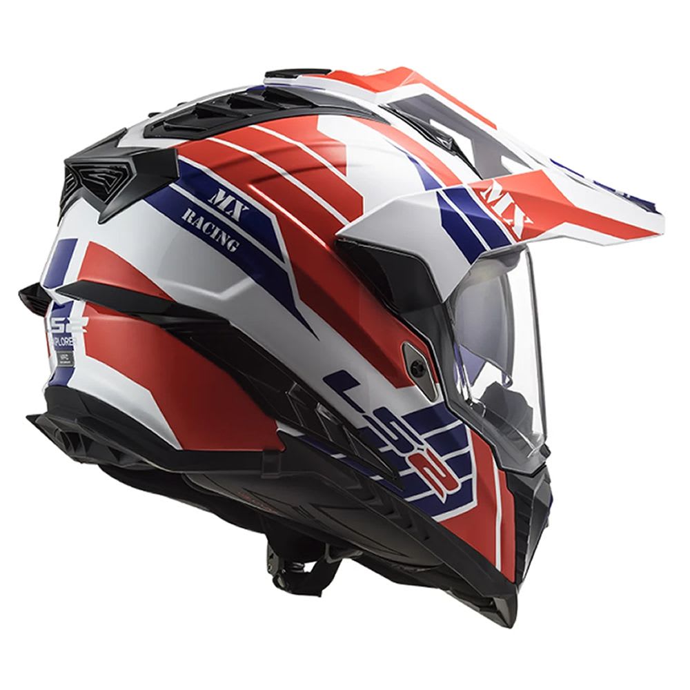 CASCO LS2 MX701 EXPLORER ATLANTIS BCO ROJO AZUL